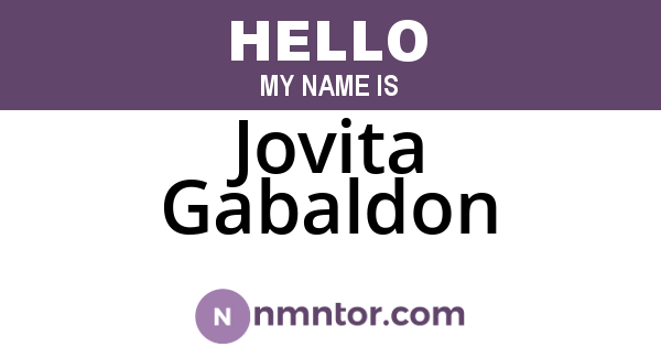 Jovita Gabaldon