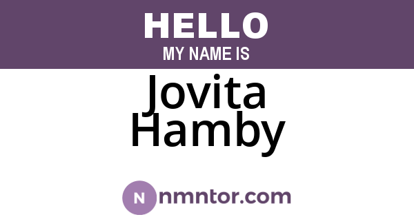 Jovita Hamby