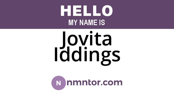 Jovita Iddings