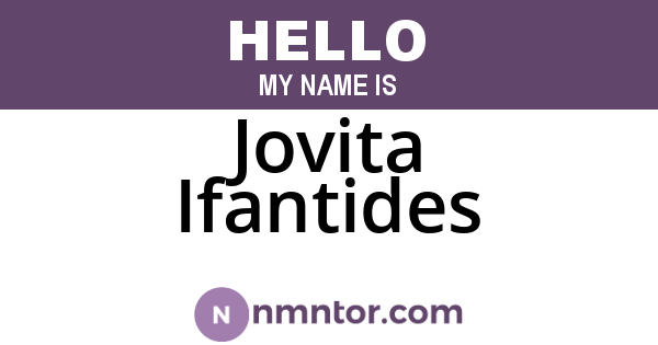 Jovita Ifantides