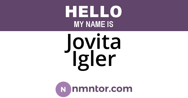 Jovita Igler