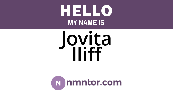 Jovita Iliff