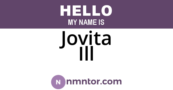 Jovita Ill