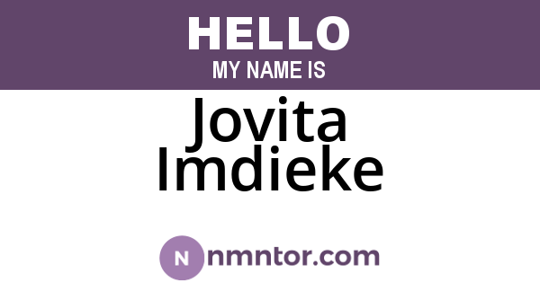 Jovita Imdieke