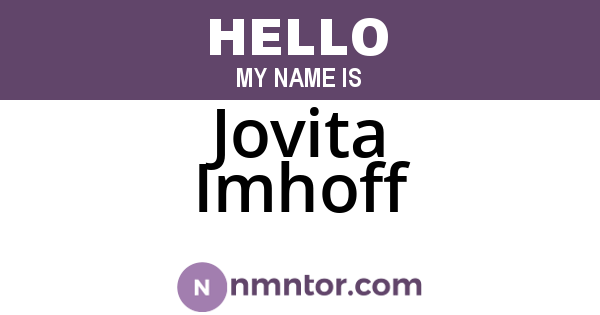 Jovita Imhoff