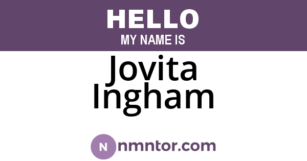 Jovita Ingham