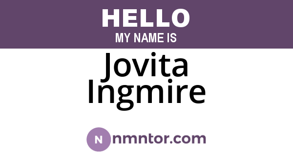 Jovita Ingmire