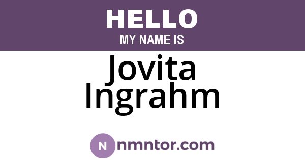 Jovita Ingrahm