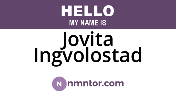 Jovita Ingvolostad