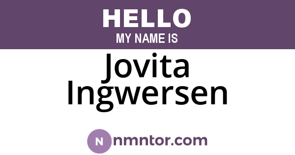 Jovita Ingwersen