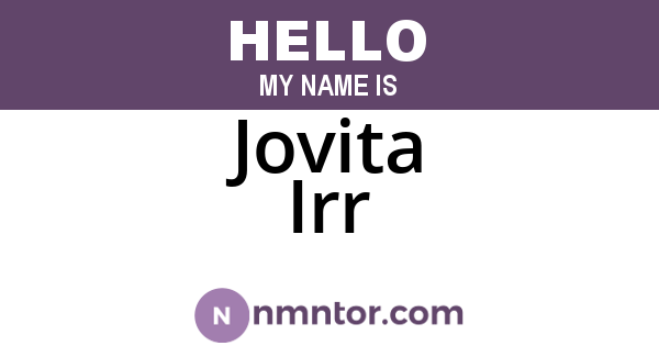 Jovita Irr