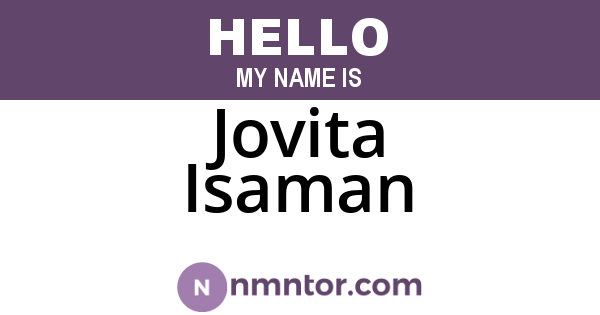 Jovita Isaman