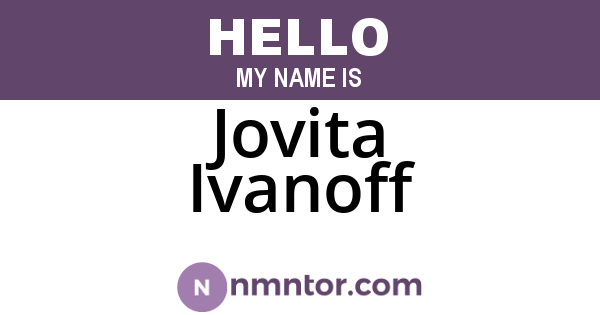 Jovita Ivanoff