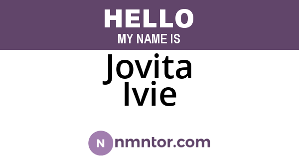 Jovita Ivie