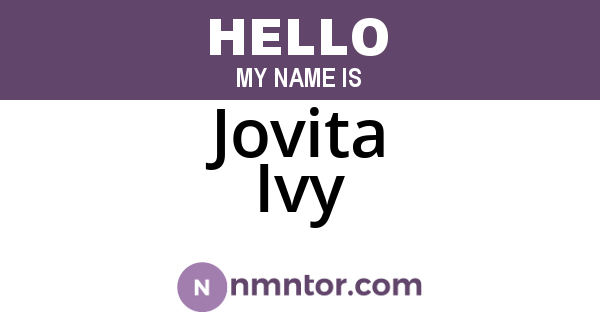 Jovita Ivy