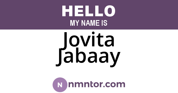 Jovita Jabaay