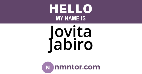 Jovita Jabiro