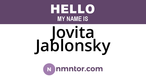 Jovita Jablonsky