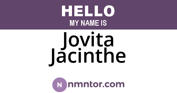 Jovita Jacinthe