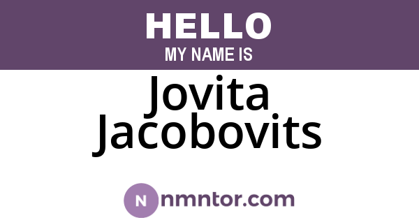 Jovita Jacobovits