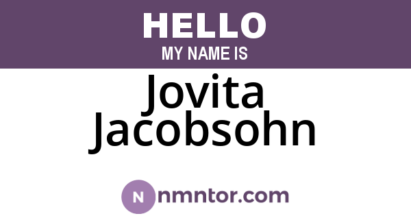 Jovita Jacobsohn