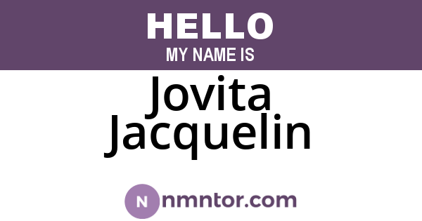 Jovita Jacquelin