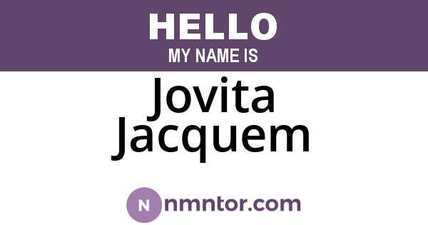 Jovita Jacquem