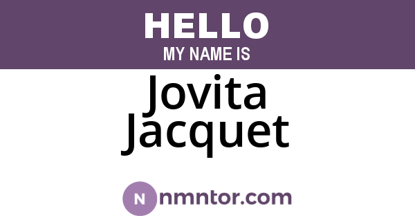 Jovita Jacquet