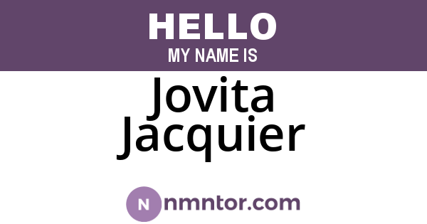 Jovita Jacquier