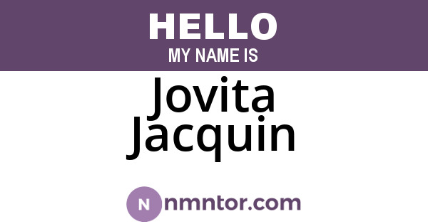 Jovita Jacquin