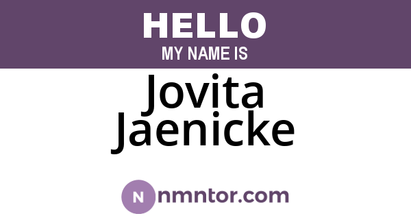 Jovita Jaenicke