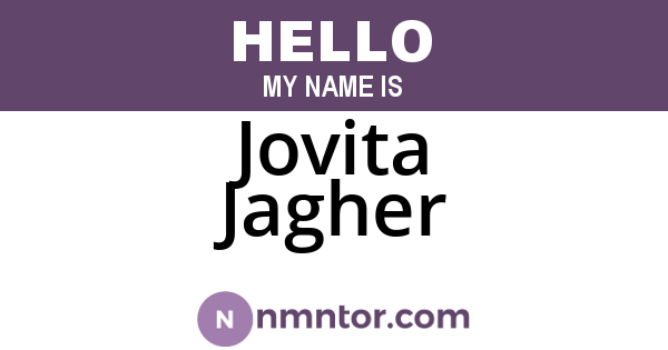 Jovita Jagher