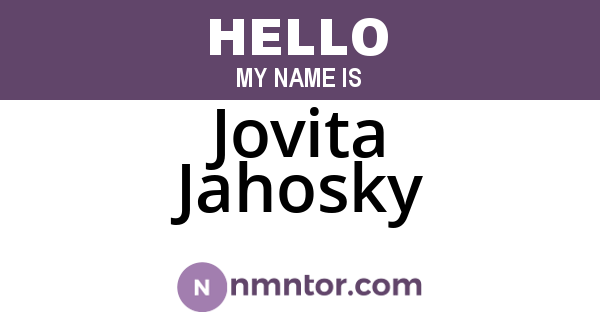 Jovita Jahosky