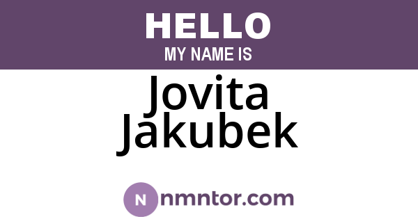 Jovita Jakubek