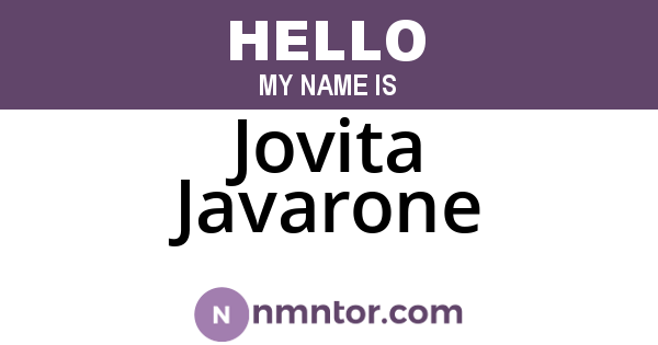 Jovita Javarone