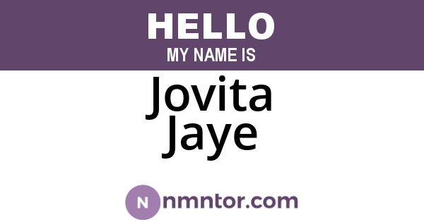 Jovita Jaye