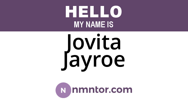 Jovita Jayroe