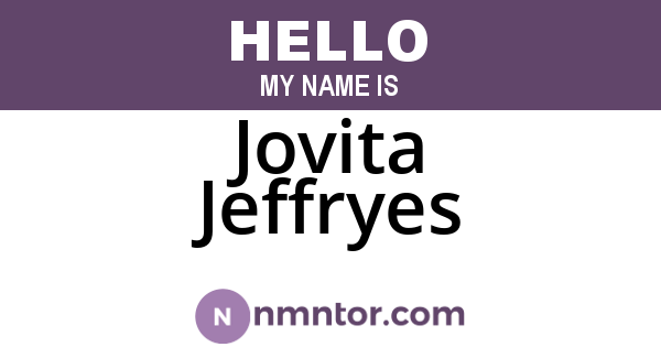 Jovita Jeffryes