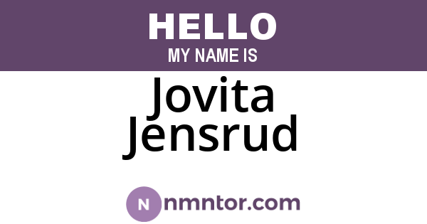 Jovita Jensrud
