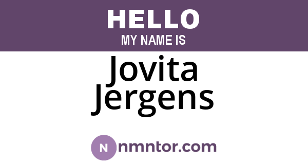 Jovita Jergens
