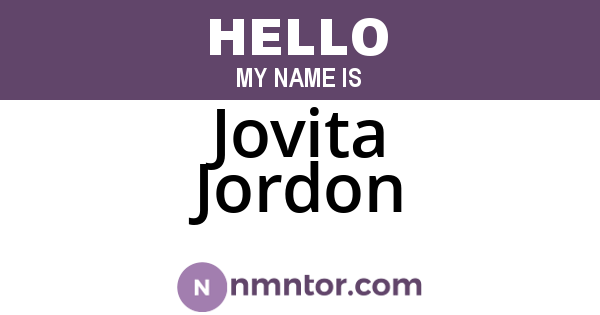 Jovita Jordon