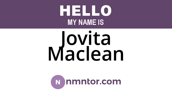 Jovita Maclean