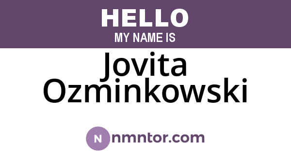 Jovita Ozminkowski