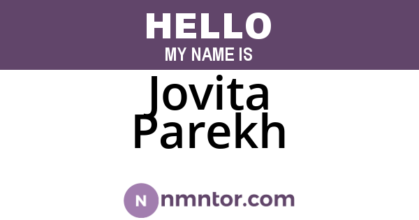 Jovita Parekh