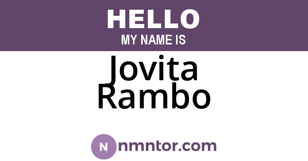Jovita Rambo