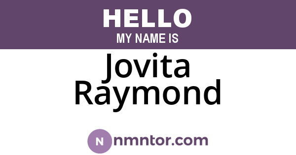 Jovita Raymond