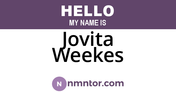 Jovita Weekes