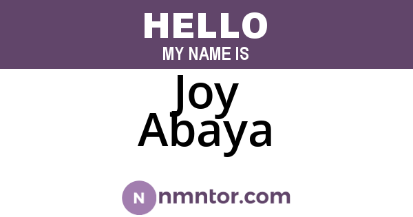 Joy Abaya