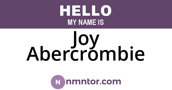 Joy Abercrombie