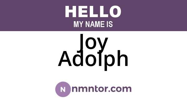 Joy Adolph